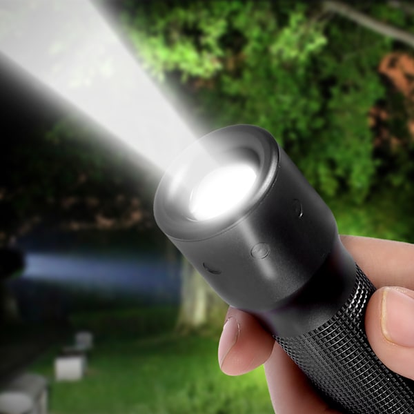USB-laddningsbar LED-ficklampa med hög ljusstyrka T6-ficklampa för utomhuskamera