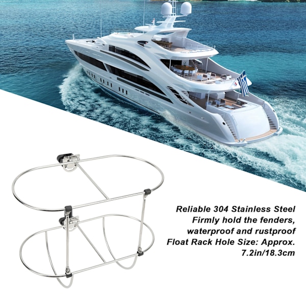 Båt Skjermholder Stativ 304 Rustfritt Stål Sammenleggbar Dobbel Holder for 7in Marine Yachter Skjerm