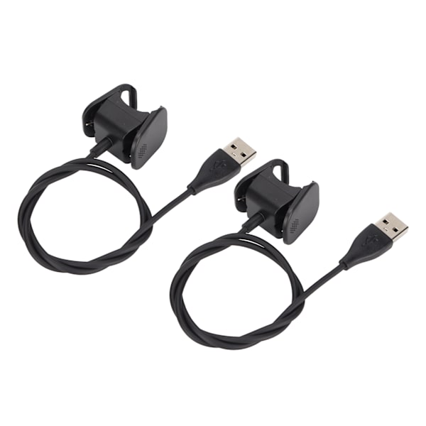 2 kpl 55 cm:n USB-latauskaapeli Fitbit Charge 4 -älykellolle, varaosalaturi, lataustelakka