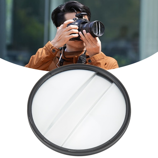Kamera specialeffekter filter dubbla halvmåne glas split diopter filter förgrund suddighet fotografi SLR tillbehör