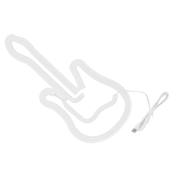 Neonljus USB gitarrformad LED-lampa för hem bar hotell strand C