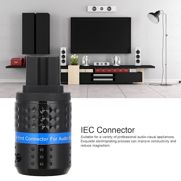 Monosaudio IEC-kontakt Ren kobber Rhodium-belagt lydstrømskontakt 100~250V