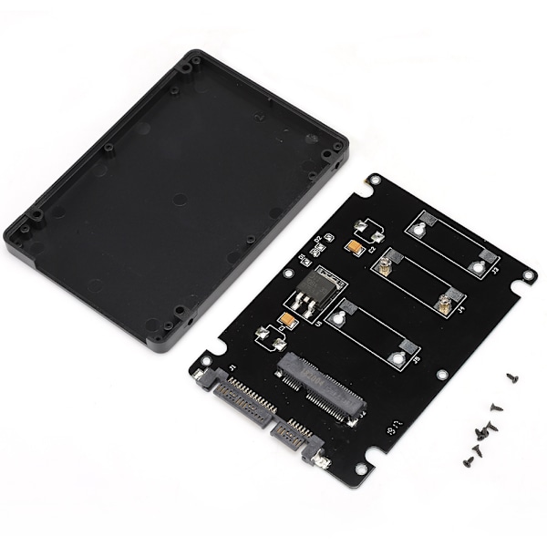 Mini Pcie/m SATA SSD til 2,5 tommers SATA Adapter Ekstern Laptop Harddiskveske (Svart)