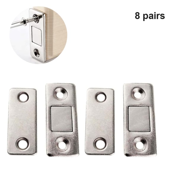8 st ultratunna osynliga magnetiska dörrstoppar, lådmagnet