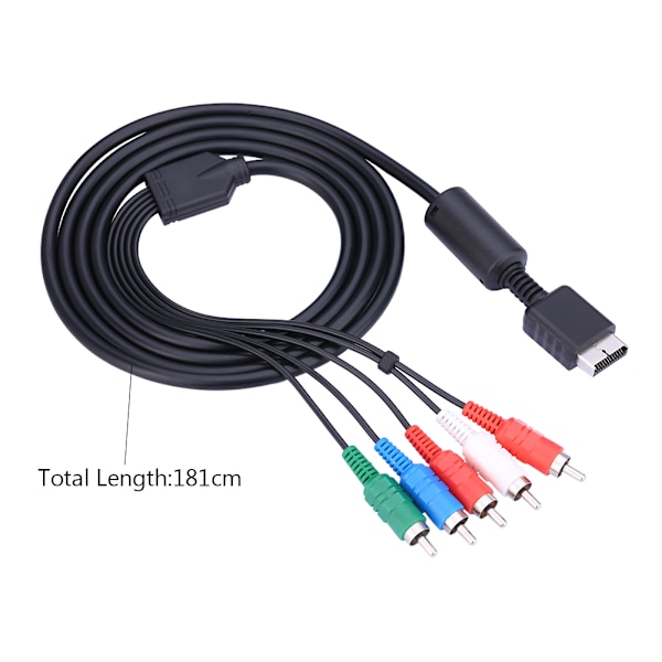 AV Multi Out till Komponent Video/Audio Kabel Sladd För Sony Playstation PS2 PS3