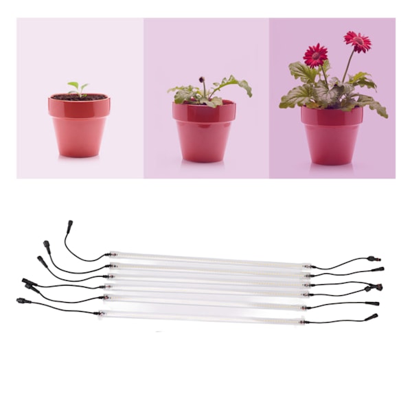 Växtlampa för inomhusbruk med justerbar ljusstyrka, solliknande fullspektrum LED-växtlampor för örter, suckulenter, orkidéer, 50 cm längd