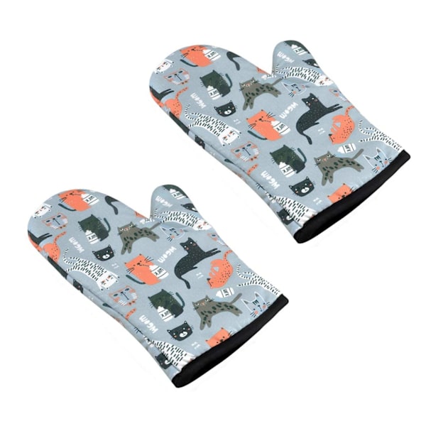 Ugnshandskar, grytunderlägg, ugnshandskar, ugnshandskar, ugnshandskar, ugnsvantar, matlagningshandskar, ugnshandskar, värmebeständiga kökshandskar, 2-pack