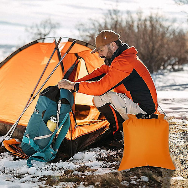 Portabel Vikbar Vattentät Packsäck för Utomhusbruk, Rulltopp Vattentät Väska för Camping och Resor, Lätta Starka Material med Olika Storlekar och Färger (Kombination