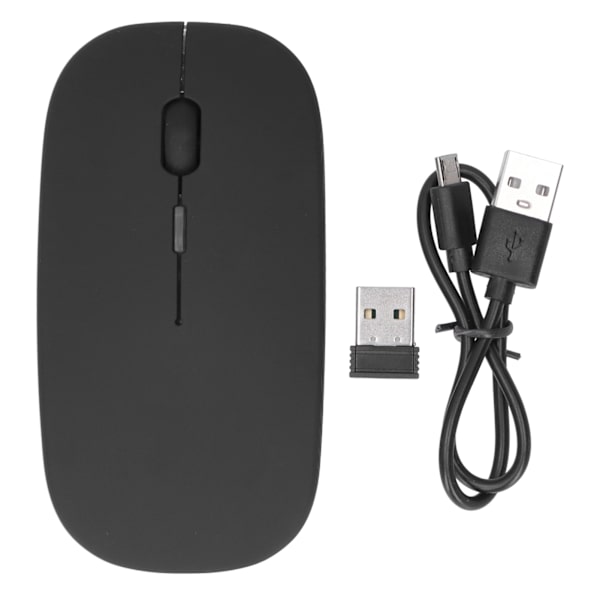 2.4Ghz trådlös mus, uppladdningsbar, lätt, ergonomisk, 1600DPI, ljudlös, med smart optisk sensor