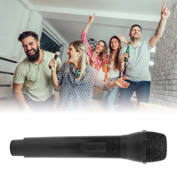 Realist mikrofonrekvisita för karaoke, dansföreställningar, övningsmikrofonrekvisita för karaoke, svart