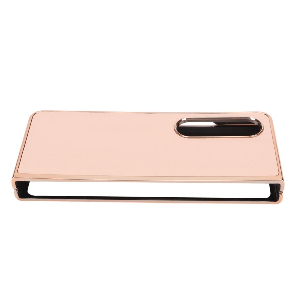 Telefonskal skyddande fodral för Samsung Galaxy Z Fold 4 Nano Plating äkta läder reptåligt