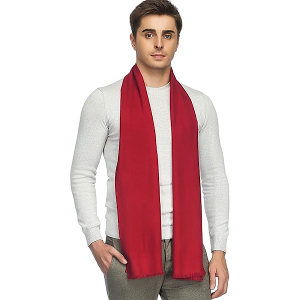 Klassisk varm vinterscarf för män - PoilTreeWing Lång mjuk frans