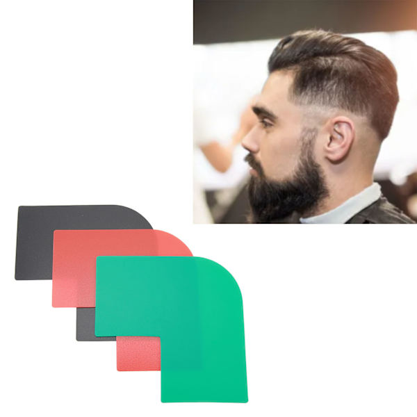 3 stk. Skægsformnings Skabelon Mænd Overskæg Bakkenbarter Guide Skabelon Styling Værktøj til Kæbe Kind Hals Linje