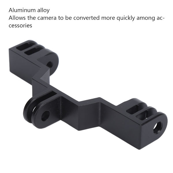 Dubbelhuvud rörelse kamerafäste adapter dubbelt stativ adapterfäste aluminiumlegering för GoPro