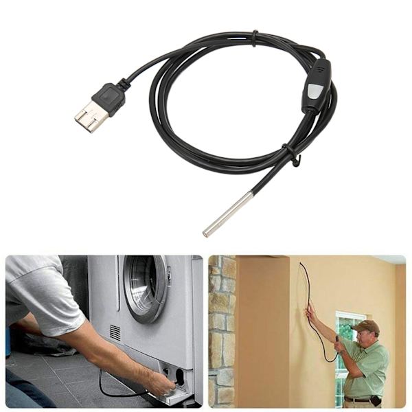 USB-endoskop 1080P 3,9 mm kamera IP67 vattentät typ C industriell boroskop med 6 dimbara lysdioder för bilreparation 3,3 fot