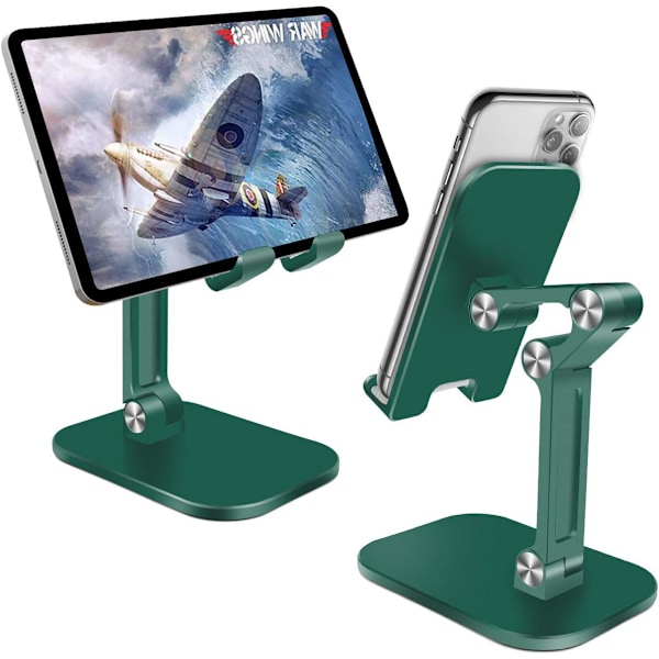 Kompakt Ställning, Aluminium iPad-ställ med Smidig Laddning, För 4-10,5 Tums Enheter, Universell För Telefoner Och Surfplattor, Vikbar Design För Enkel