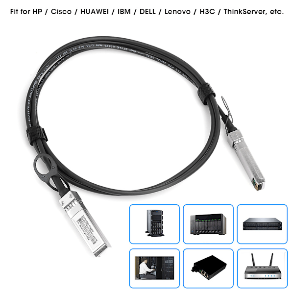 Direktanslutningskabel Enkanals Serversladd SFP Hög hastighet 10G för ThinkServer / HUAWEI (2 meter)
