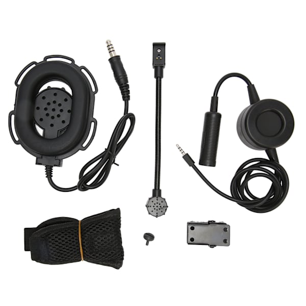 3.5mm Walkie Talkie -kuulokemikrofoni, melunvaimennus, säädettävä mikrofoni, 2-suuntainen radiokuuloke, vedenpitävä PTT-sovitin