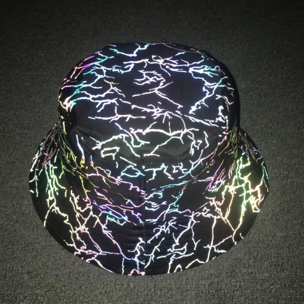 Unisex Fashion Reflekterande fiskarehatt Hologram Klättring Buc