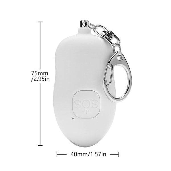 Snabbladdande Personligt Nyckelrings Alarm, Säkerhetsanordning Med 135Db Siren, LED-ficklampa För Självförsvar Nattetid, Vattentät Och Hållbar (4st)