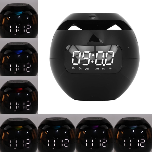 Bluetooth-väckarklockshögtalare Färgglad Mini Bärbar Hushåll W