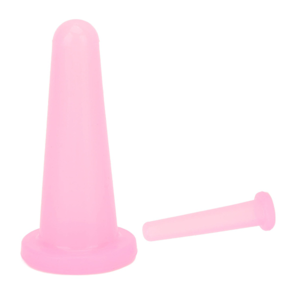 2 st ansiktssugkoppar set mini silikon mjuk bärbar vakuumsugmassagekoppar för vuxna hem rosa