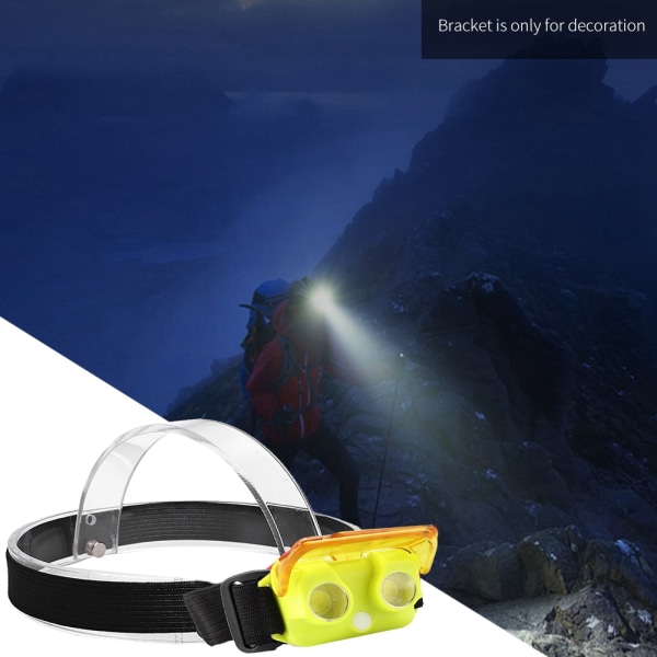 Vanntett Mini Hodelykt 2COB LED Hodelykt Fotturer Natt Ridning