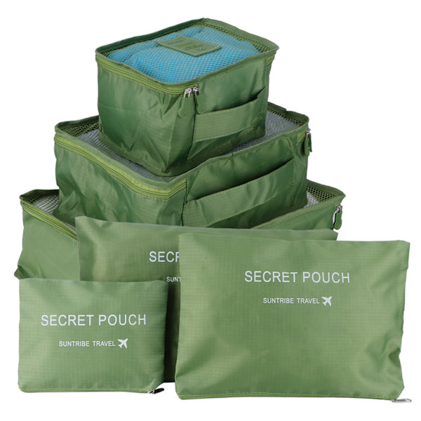 6 stk./sæt opbevaringspose tøj sorteringspose bagage kuffert pakning arrangør til rejser