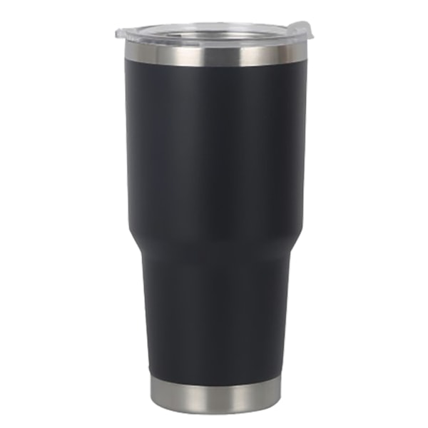 Hållbar pulverlackerad finish, resemugg i rostfritt stål, dubbelväggig vakuumisolerad termosmugg med läckagesäkert lock, håller drycker varma eller kalla, bred