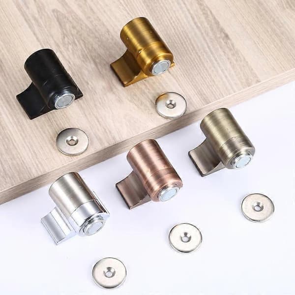 GETIT Magnetisk Dørstopper, Rustfrit Stål Magnetisk Dørstopper Dørstoppere Kompatibel med Hjemmekontor (Børstet Stål)