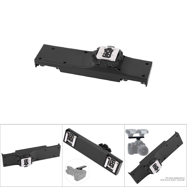 Kvalitets ultralet dobbelt hot shoe splitter til SLR-kamera og videokamera (til SLR-kamera)