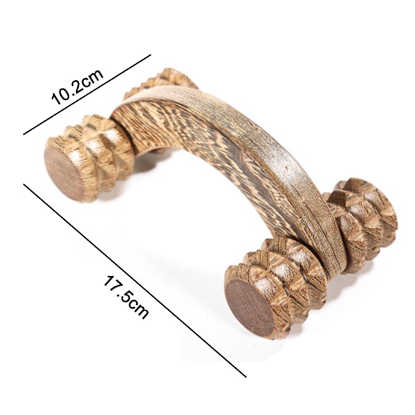 Massageverktyg i trä, handhållen massagerulle för djupvävnadsmassage för lymfdränage, naturligt trä, ergonomisk design för smärtlindring, cellulitreduktion