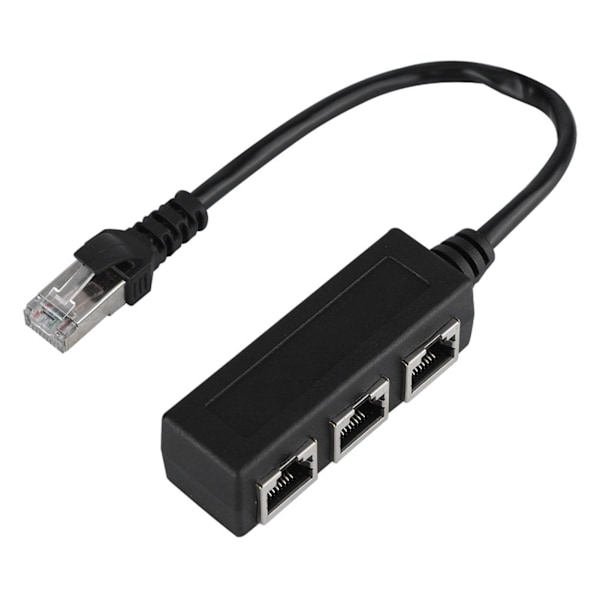 Ethernet-förlängningskabel 1 hane till 3 hona portöverföringsanslutningssplitter