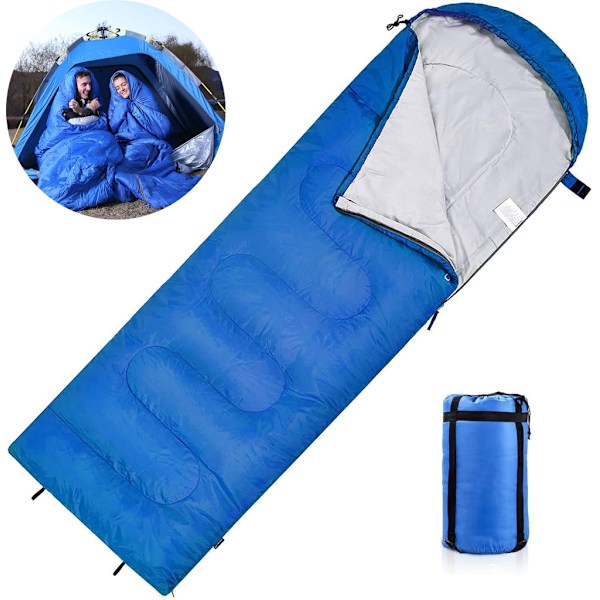 Mångsidig sovsäck, fuktavvisande beläggning, förstärkt draghandtag, perfekt för camping, festival och strandresor (1x filtsovsäck)