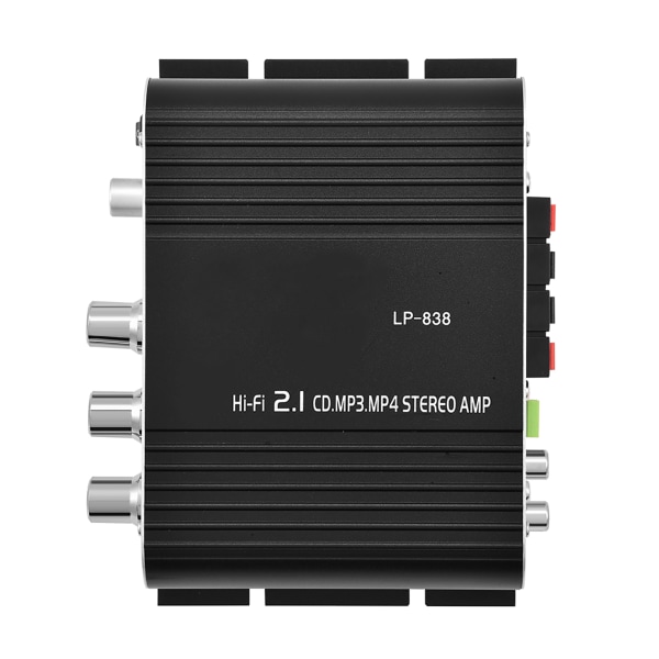 Mini HiFi 2.1 Stereo Bass Auto Bil Hjem Audio Effektforstærker Digital For Sort