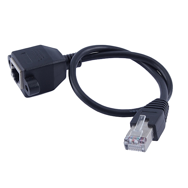 30cm RJ45 hann til hunn skruepanelmontert LAN Ethernet nettverksforlengelseskabel