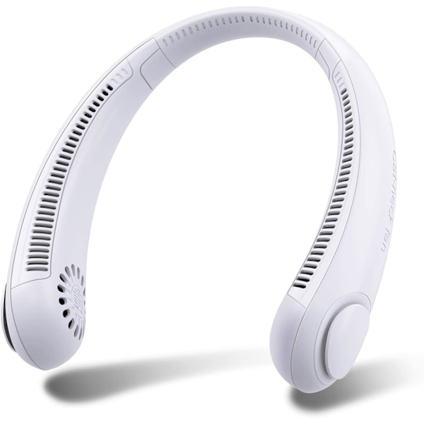 Uppladdningsbar Bladlös Halsfläkt, 3 Hastigheter Ergonomisk Design, Portabel Tyst Drift 360 Graders Kylning, USB-Laddning Lång Batteritid för Inomhusbruk