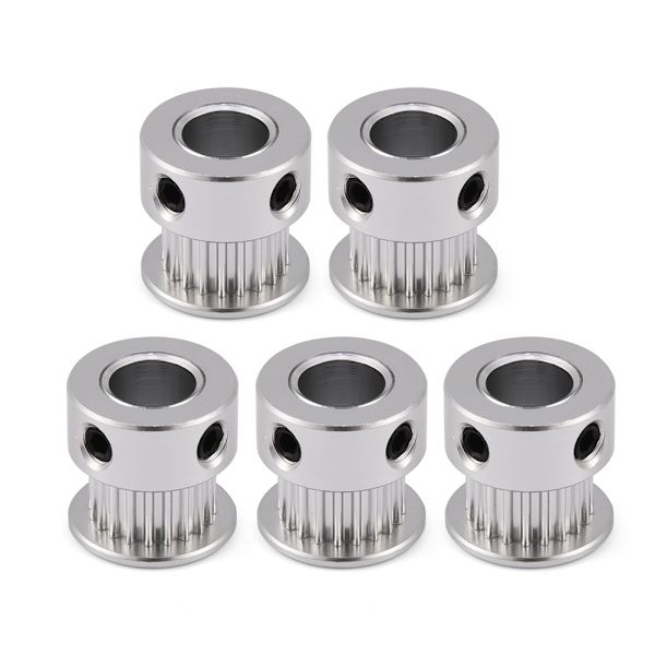 5 stk 2GT 20T aluminiumslegering gir synkron tannhjul reimskive for 3D-skriver 8mm