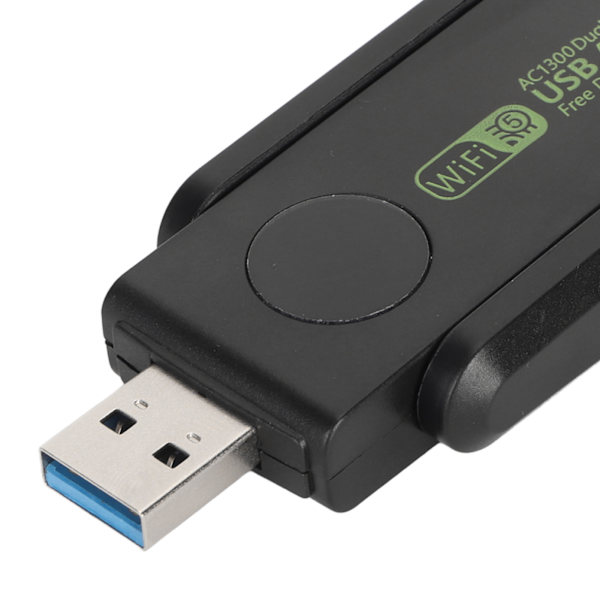 Trådløst nettverkskort adapter 1300 Mbps 2.4G 5G Dual Band High Gain Antenne USB3.0 WiFi Adapter for PC