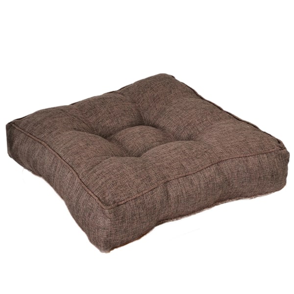 Bekväm golvsittdyna, halkfria stolsdynor med tuftad design för en bekväm sittupplevelse, 19,6\" x 19,6\", mörk kaffe