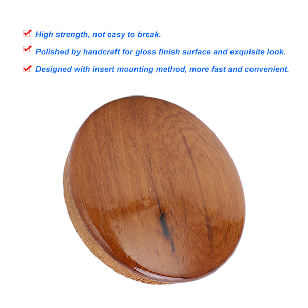 Marine Rat Styrehjul Center Cap 63.5mm/2.5in Teak Træ Glans Finish til Yachter Både