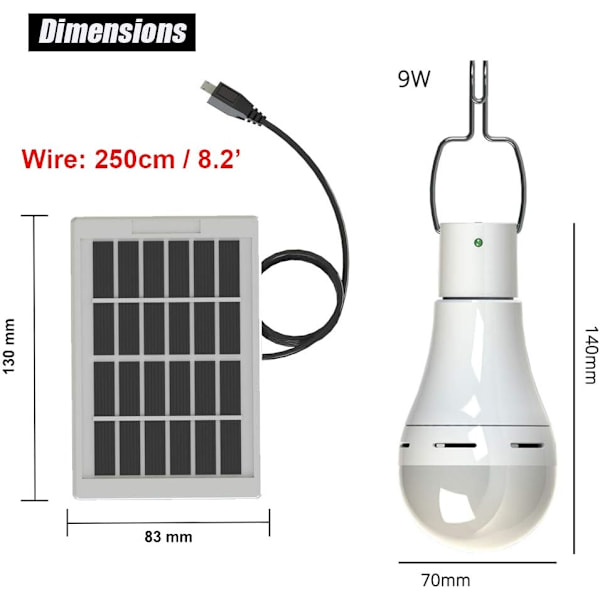 Solenergislampa, Portabel Belysning med Överladdningsskydd, Justerbart Belysningsläge för Mångsidig Användning, Hög Ljusstyrka Lyser Upp Din
