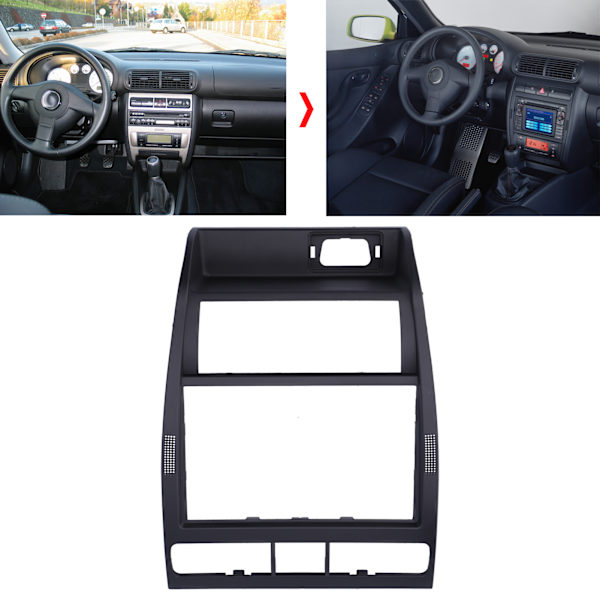 Autonavigointipaneelikehyksen peitelista sisustuksen koristelu sopii Seat Leon/Toledo 1M:lle