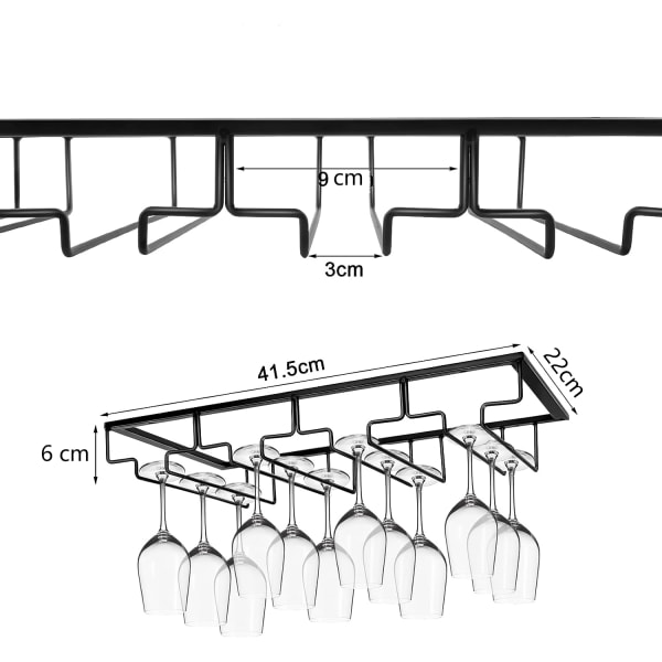 Upp och nervänt vinglasställ kökshållare 3 platser