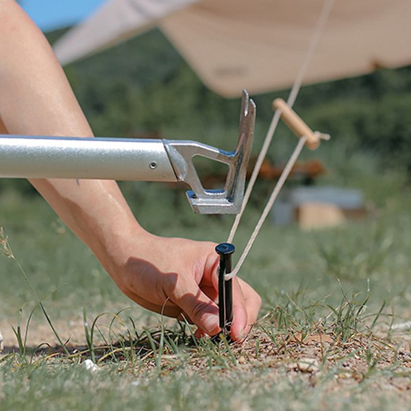 Säkra Ditt Basläger, Tältpinnar i Galvaniserat Stål, Obrytbara Oflexibla för Camping, Backpacking & Mer, Lätta Att Använda för Utrustning Utomhus