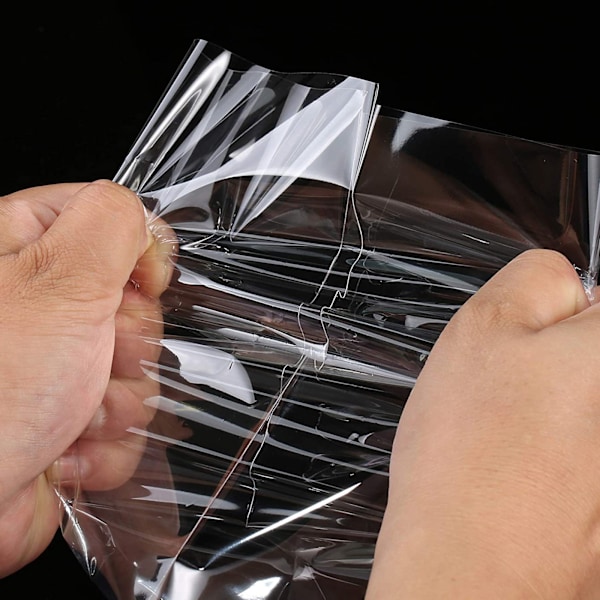 100 st Cellofanpåsar för presentkorgar, 10 x 15 cm Klar Återförslutningsbara Platta Cellopåsar Cellofanpåsar med Twist Ties för Godis Kakor Frukt Nötter