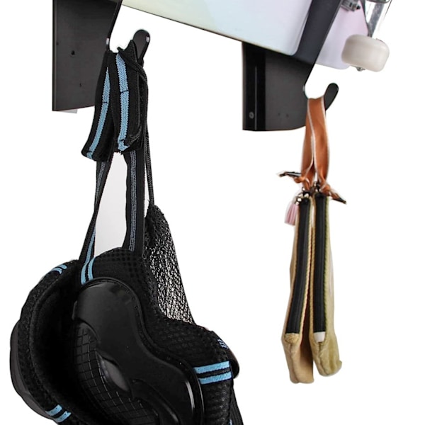 2 stk. Akryl Skateboard Rack Vægmontering Skateboard Opbevaringshylde Belastning Bærende Skateboard Hanger med Kroge