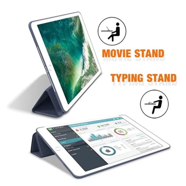 Ultratunn Lättvikt För iPad 10:e Generationen, Premium PU Läder Kompatibelt Fodral Med Dubbla Vinklar För Visning Och Skrivning, Stöd För USB-C Pencil Och Auto
