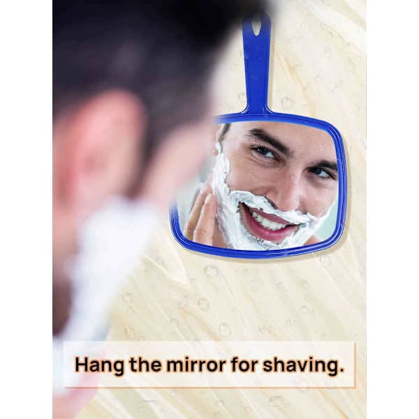 Professionell Handhållen Spegel av Hög Kvalitet, Högupplöst Enkelsidig Sminkspegel för Salong och Barberare, Kompakt Design med Hängande Hål, Perfekt För