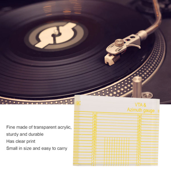 Azimuth linjal klar tryckt transparent akryl skivspelare tonarm VTA pickup Azimuth linjal